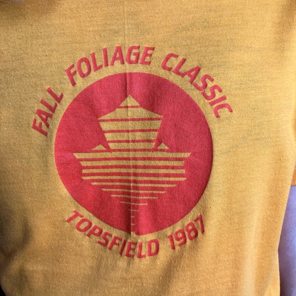 💀 SOLD 💀 Vintage 80s 1987 Topsfield Fall Foliage Classic Single Stitch Tee ~ M - Picture 6 of 8